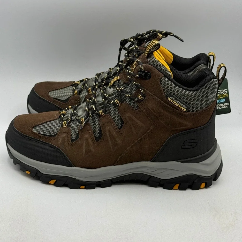 Skechers Rickter-Branson Shoes Men Size 8.5 Khaki Black Hiking 204910/KHK